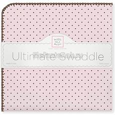 SwaddleDesigns Фланелевая пеленка для новорожденного Pink w/BR Dot