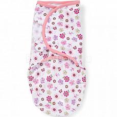 Summer Infant SwaddleMe Конверт для пеленания на липучке размер S/M Розовые бабочки