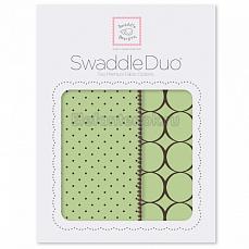SwaddleDesigns Набор пеленок Swaddle Duo Lime Modern