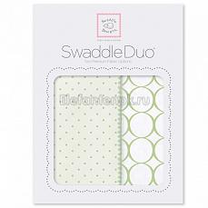 SwaddleDesigns Набор пеленок Swaddle Duo KW Dot/Mod Circle