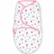 Summer Infant SwaddleMe Конверт для пеленания на липучке размер S/M Розовые совята