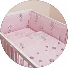 Ceba Baby Постельное бельё 3 предмета с принтом Daisies pink Lux принт W-800-043-130