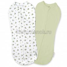 Summer Infant Swaddlepod Конверт для пеленания на молнии (2 шт) р-р S, гусеница