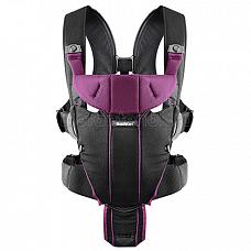 Baby Bjorn Carrier Miracle Black/Purple (Cotton Mix)