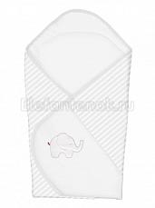 Ceba Baby Одеяло-конверт Elephants white вышивка W-810-057-100