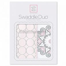 SwaddleDesigns Набор пеленок Swaddle Duo Pink Mod Medallion