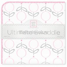 SwaddleDesigns Фланелевая пеленка для новорожденного Ultimate Lolli Fleur Pink