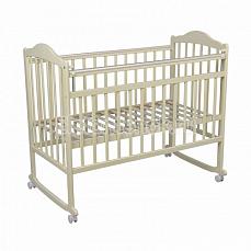 МОЙ МАЛЫШ кровать-качалка 04 с колесами  Слоновая кость