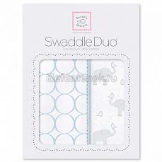 SwaddleDesigns Набор пеленок Swaddle Duo PB Elephant & Chickies Mod Duo
