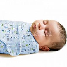 Summer Infant SwaddleMe Конверт для пеленания на липучке размер S/M Голубой-Щенки