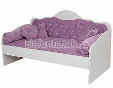 ABC-KING Princess кровать-диван без ящика и матраса Темно-сиреневый велюр 160*90