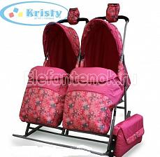 Kristy Twin 2016 new с большими колесами бордо/снежинки