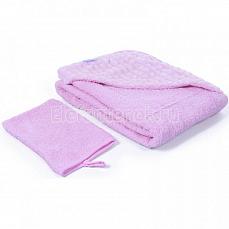 Nuovita Grazia полотенце-уголок+варежка (Нуовита Гразия) Розовый (Плюш Клетка)