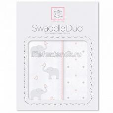 SwaddleDesigns Набор пеленок Swaddle Duo PP Elephant/Chickies