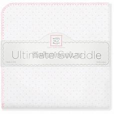 SwaddleDesigns Фланелевая пеленка для новорожденного Pstl Pink Dot