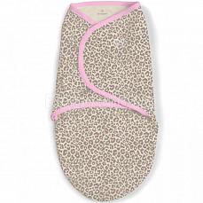 Summer Infant SwaddleMe Конверт для пеленания на липучке размер S/M Розовый-Леопард