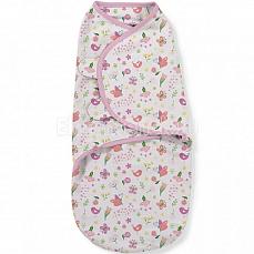 Summer Infant SwaddleMe Конверт для пеленания на липучке размер S/M Бабочки-Цветочки