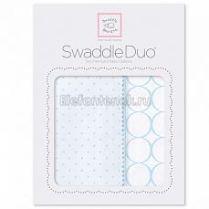 SwaddleDesigns Набор пеленок Swaddle Duo PB Dot/Mod Circle