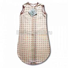 SwaddleDesigns TOG 0.7 zzZipMe Sack 6-12 M - Organic Flannel PP Dots & Hearts