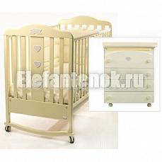 Bambolina кровать Bebe + комод Cucciolo  Цвет не выбран