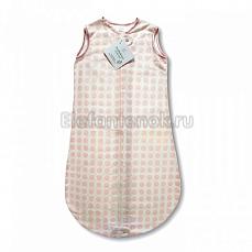 SwaddleDesigns TOG 0.7 zzZipMe Sack 3-6 M - Organic Flannel PP Dots & Hearts