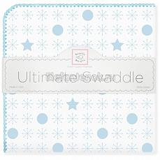 SwaddleDesigns Фланелевая пеленка для новорожденного Ultimate Jax & Stars Blue