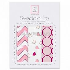 SwaddleDesigns Набор пеленок SwaddleLite Chic Chevron Lite Pink