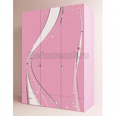 ABC-KING Princess шкаф 3-х дверный Розовый (розовый корпус)