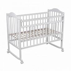 МОЙ МАЛЫШ кровать-качалка 04 с колесами  Белый