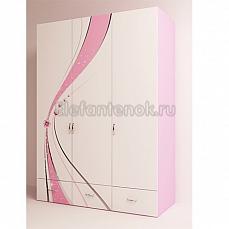 ABC-KING Princess шкаф 3-х дверный Белый (розовый корпус)