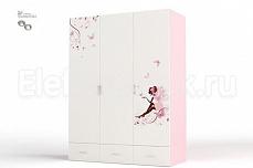ABC-KING Фея шкаф 3-х дверный со стразами Swarovski Розовый