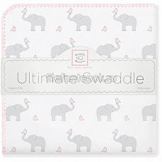 SwaddleDesigns Фланелевая пеленка для новорожденного PP Elephants/Chicks
