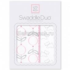 SwaddleDesigns Набор пеленок Swaddle Duo Pink Little Doggie