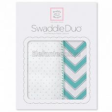 SwaddleDesigns Набор пеленок Swaddle Duo SC Classic Chevron