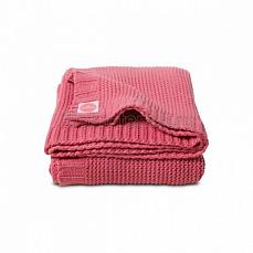 Jollein Плед вязаный Chunky Knit 100х75 см raspberry