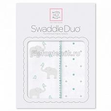 SwaddleDesigns Набор пеленок Swaddle Duo SC Elephant/Chickies
