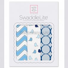 SwaddleDesigns Набор пеленок SwaddleLite Chic Chevron Lite Blue