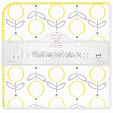 SwaddleDesigns Фланелевая пеленка для новорожденного Ultimate Lolli Fleur Yellow