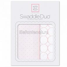 SwaddleDesigns Набор пеленок Swaddle Duo PP Dot/Mod Circle