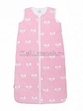 Jollein Летний спальный мешок 90 см Bow pink ( Розовые бантики)