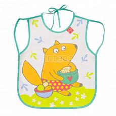 Happy Baby BABY BIB WITH HANGERS Нагрудный фартук с плечиками Mint (fox)