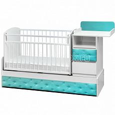 Островок Уюта Дива Аквамарин(велюр)-белый