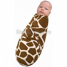 Pecorella Флисовая пеленка на липучках  Swaddle Fun Big Giraffe