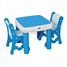Edu-Play Стол и два стула голубой