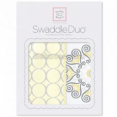 SwaddleDesigns Набор пеленок Swaddle Duo Yellow Mod Medallion