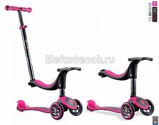 Y-SCOO GLOBBER My free Seat 4 in 1 TITANIUM neon Pink