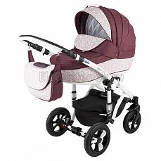 Bebe-Mobile Toscana 2 в 1 (Бебе Мобайл Тоскана) 232W (лен) Розовый в Принт - Бордовый