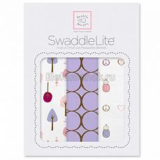 SwaddleDesigns Набор пеленок SwaddleLite Cute & Calm Lavender