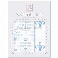 SwaddleDesigns Набор пеленок Swaddle Duo Fleur de Lis