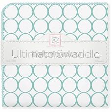 SwaddleDesigns Фланелевая пеленка для новорожденного SeaCrystal Mod/WH